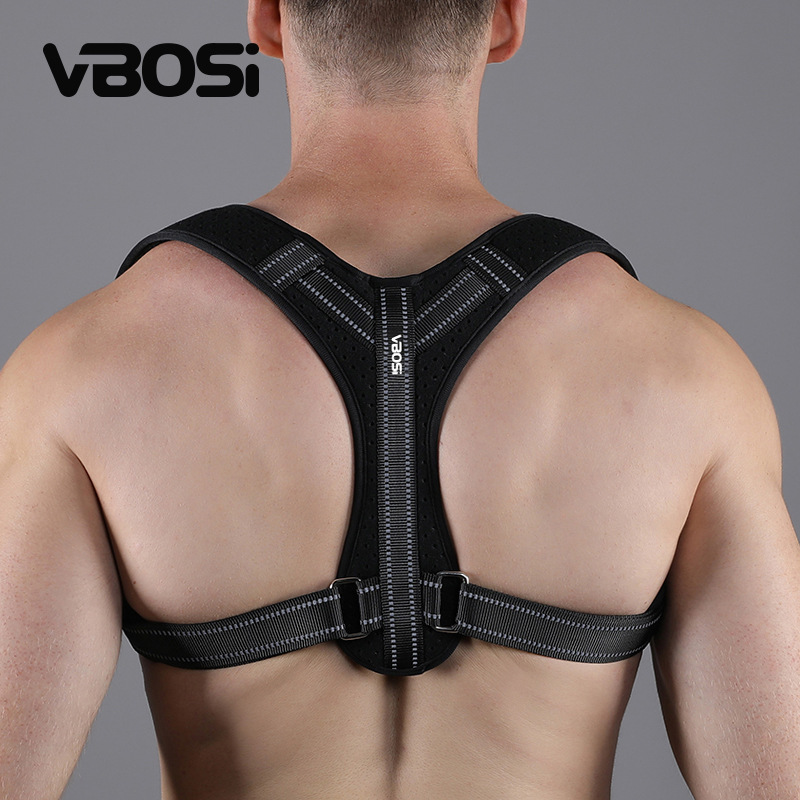 Posture Pole Corrector - 男女兼用調整可能姿勢矯正器、通気性のある上背部サポートベルト、肩のサポート、猫背改善、痛み緩和