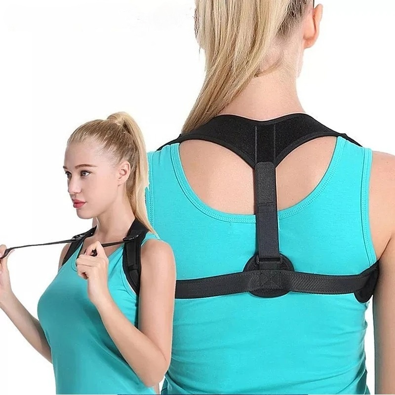 Posture Pole Corrector - 背中の姿勢コレクター肩腰椎ブレース脊椎サポートベルト調節可能な大人のコルセット痛みを軽減姿勢ストラップボディ健康