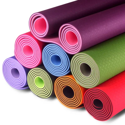 Pilates Yoga Logo - カスタムプリントロゴ入りTPEヨガマット 6mm 8mm厚 ピラティス プライベートラベル 滑り止めヨガマットセット