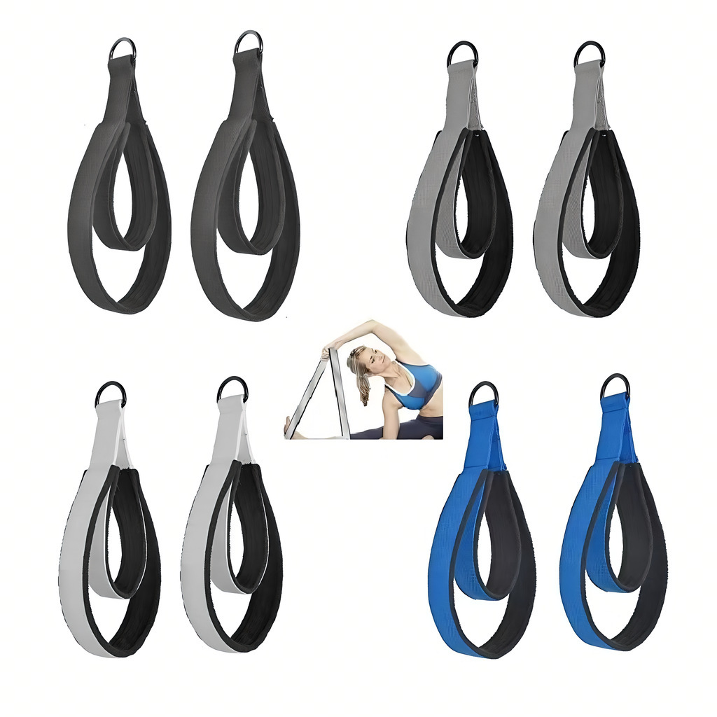 Pilates Yoga Resistance Ring - ダブルリング弾性ヨガピラティスベッドエクササイズアクセサリーアンクルバックルピラティスストレッチストラップ抵抗バンド弾性コード