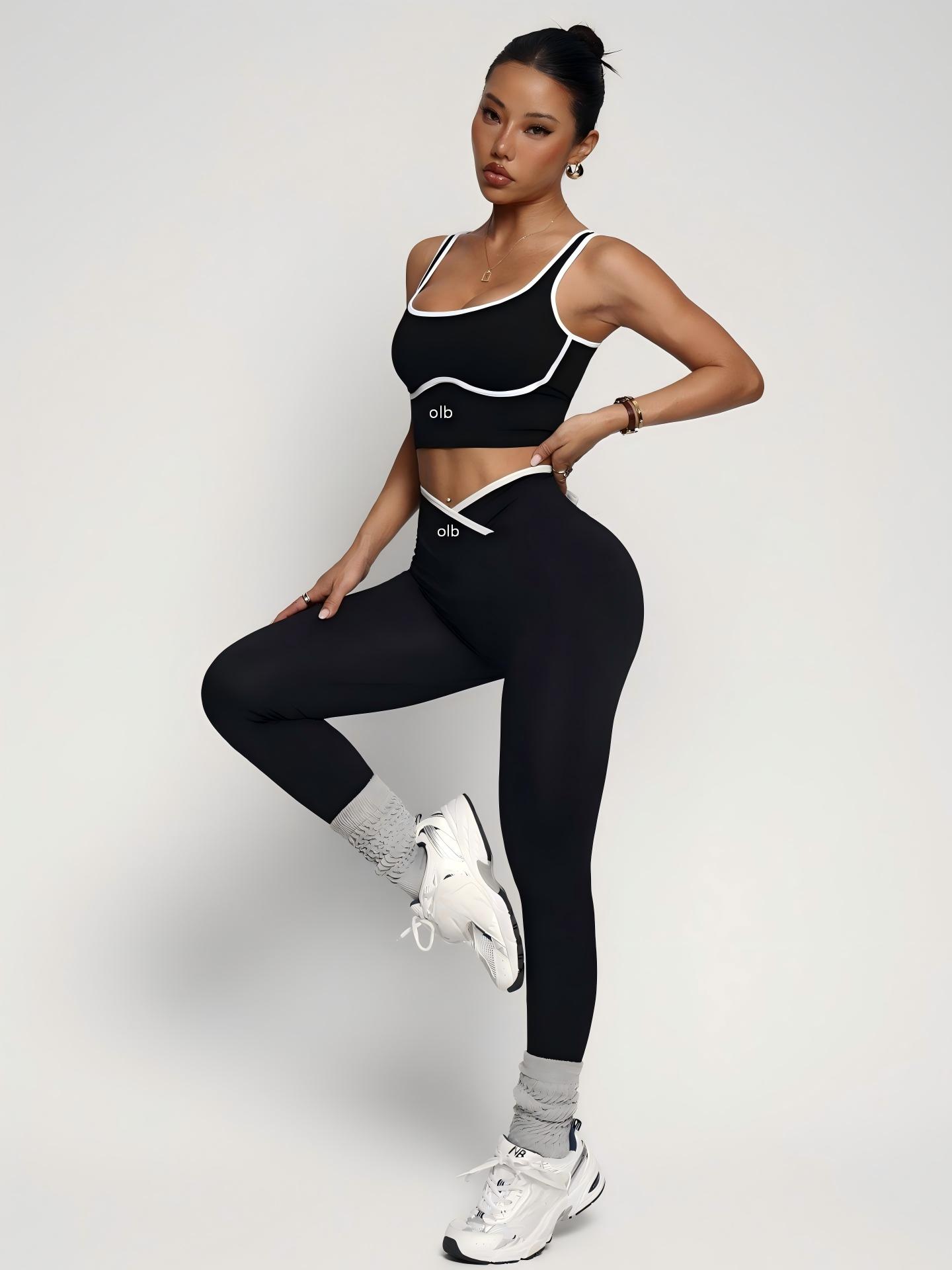 Pilates Yoga Gear - 2ピースの新しいスポーツブラベストパンツフィットネススーツ、女性用の豪華で快適なハイウエストとヒップリフティングヨガスーツセット