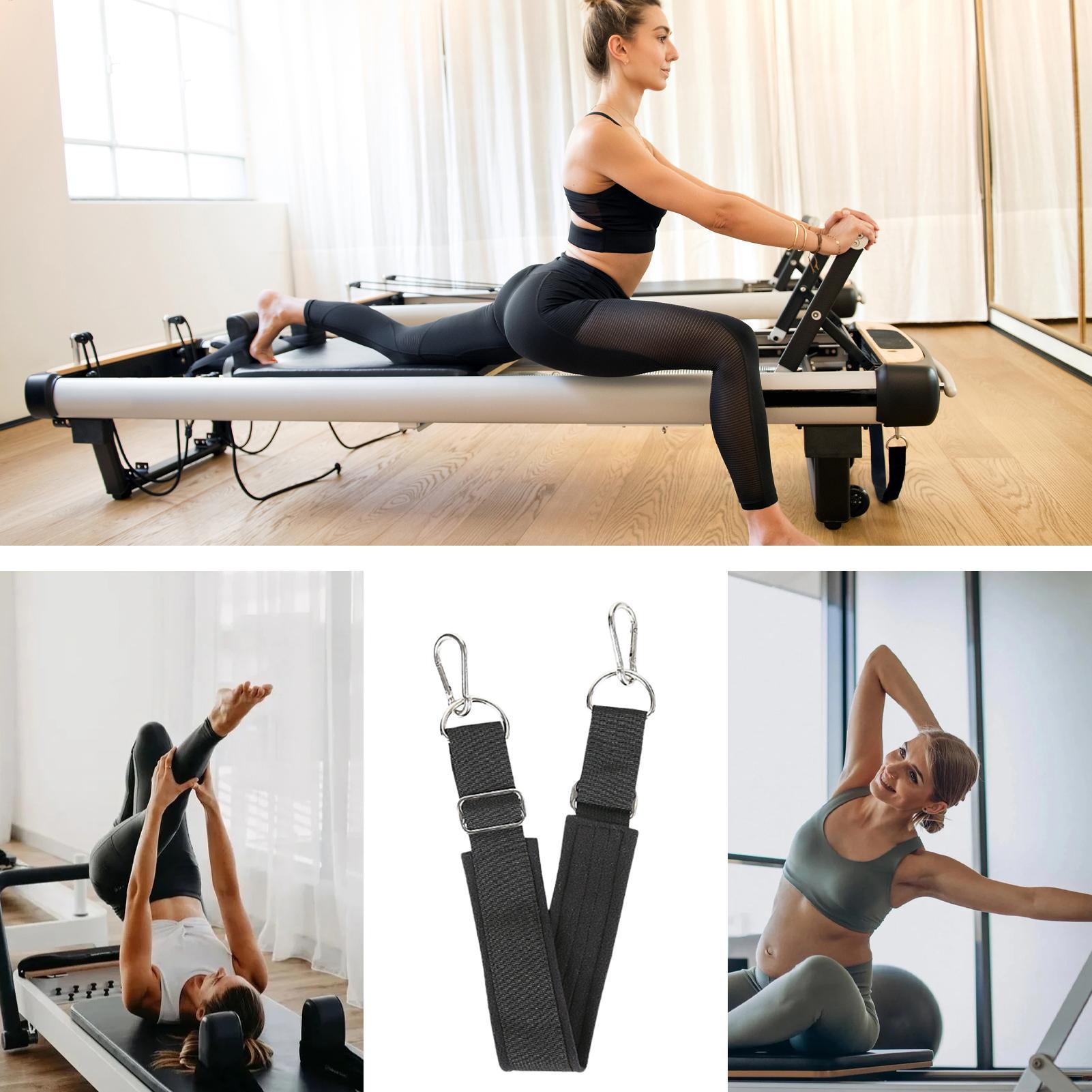 Pilates Yoga &A - ピラティスフットストラップ厚みのある調節可能な滑り止め高耐久ヨガピラティスリフォーマーフットストラップホームジムスタジオホテル寮用