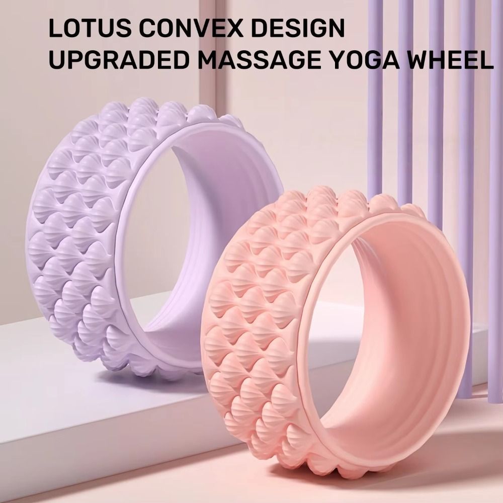 Pilates Yoga Resistance Ring - ホットシリコーンヨガホイール二層厚みのある初心者トレーニングツールピラティスリング耐摩耗性マッサージローラーホーム