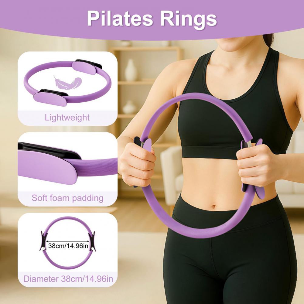 Pilates Yoga Resistance Ring - 女性ヨガフィットネスリングサークルピラティス女性ガールエクササイズホーム抵抗弾性ヨガジムワークアウトピラティスリングサークル ﻿