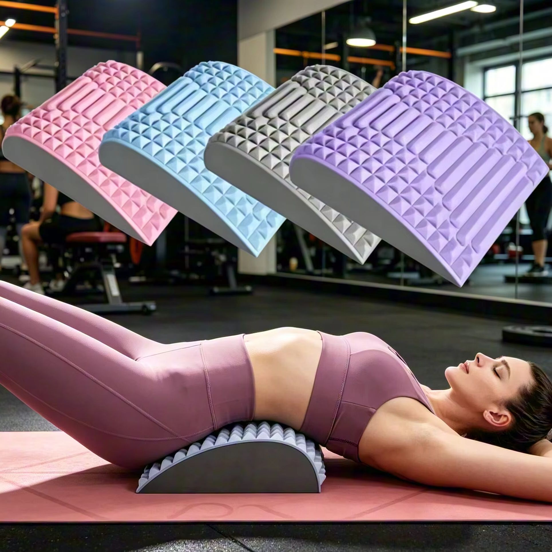 Posture Pole Corrector - 背中ストレッチ枕 腰マッサージ ネックランバーサポートマッサージャー 姿勢矯正器 坐骨神経痛 椎間板ヘルニア
