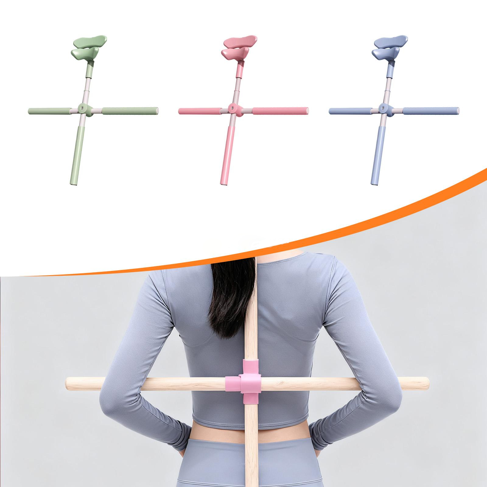 Posture Pole Corrector - ヨガスティック クロスオープンバック 姿勢矯正器 大人用 バランス ボディビルディング、ヒップライン