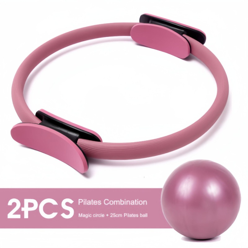 Pilates Yoga Resistance Ring - 25cmヨガピラティスリングセット（抵抗バンド付き）フィットネスストレッチ用