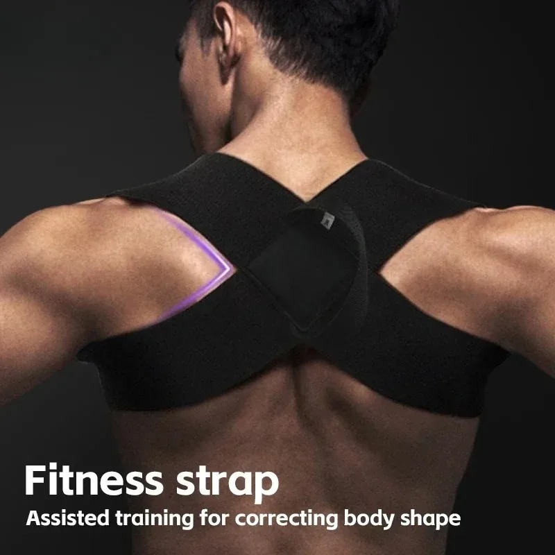 Posture Pole Corrector - 調節可能な背筋矯正ベルト - 男女兼用姿勢矯正器、座ったり立ったりするための猫背防止サポートベルト、整形外科用上背部ベルト