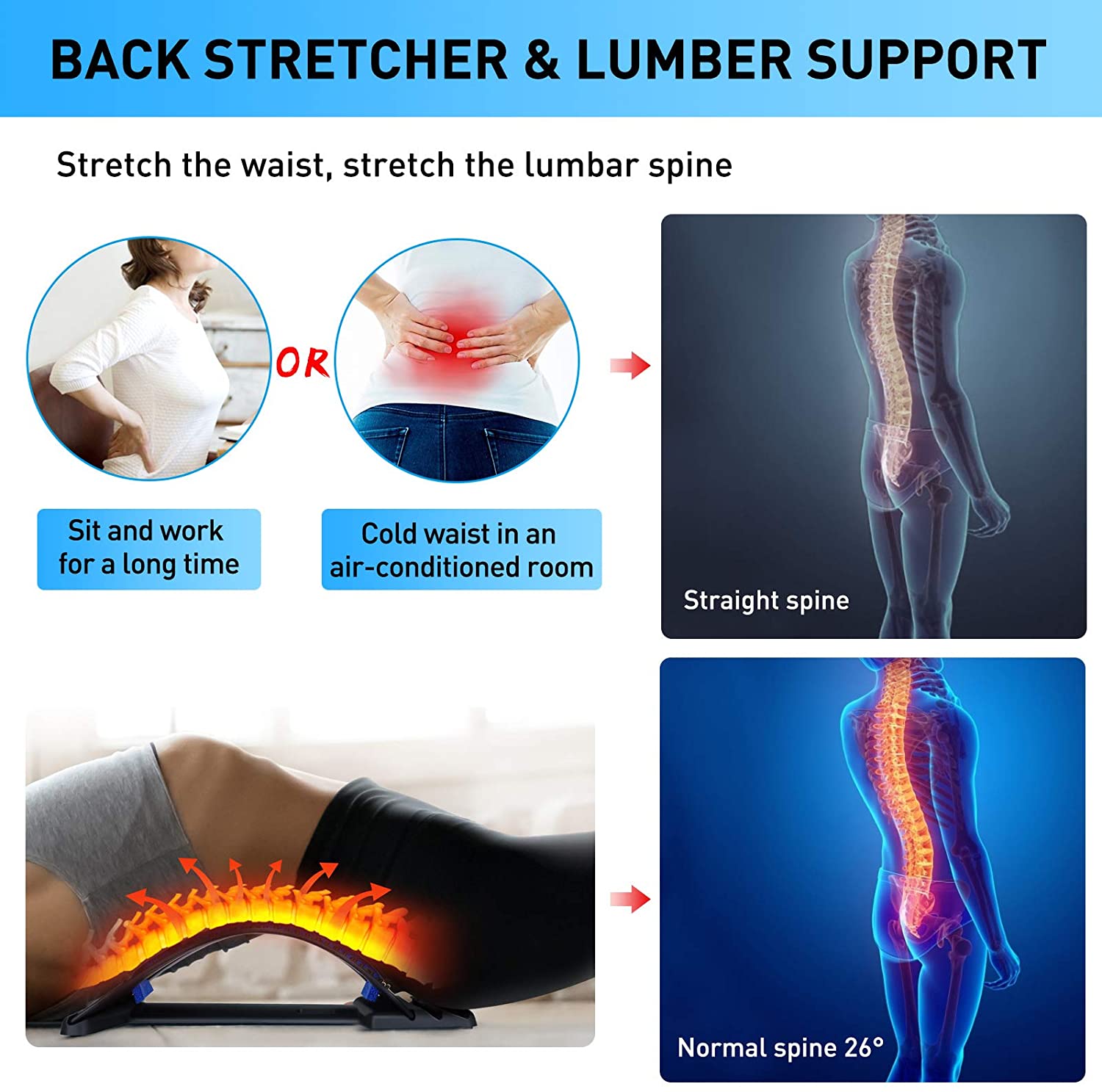 磁気マッサージ器,腰部サポート,鍼治療装置,姿勢矯正器,背中 - Posture Pole Corrector のレビューと価格