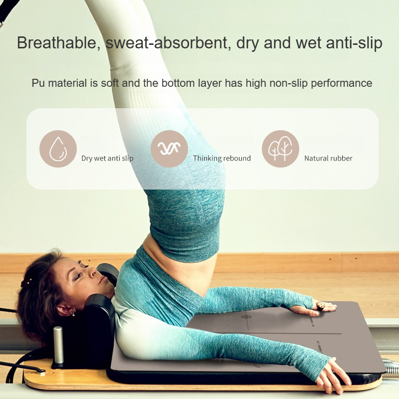 ピラティス リフォーマー マット 滑り止め ヨガ プロテクタ - Pilates Yoga Logo のレビューと価格
