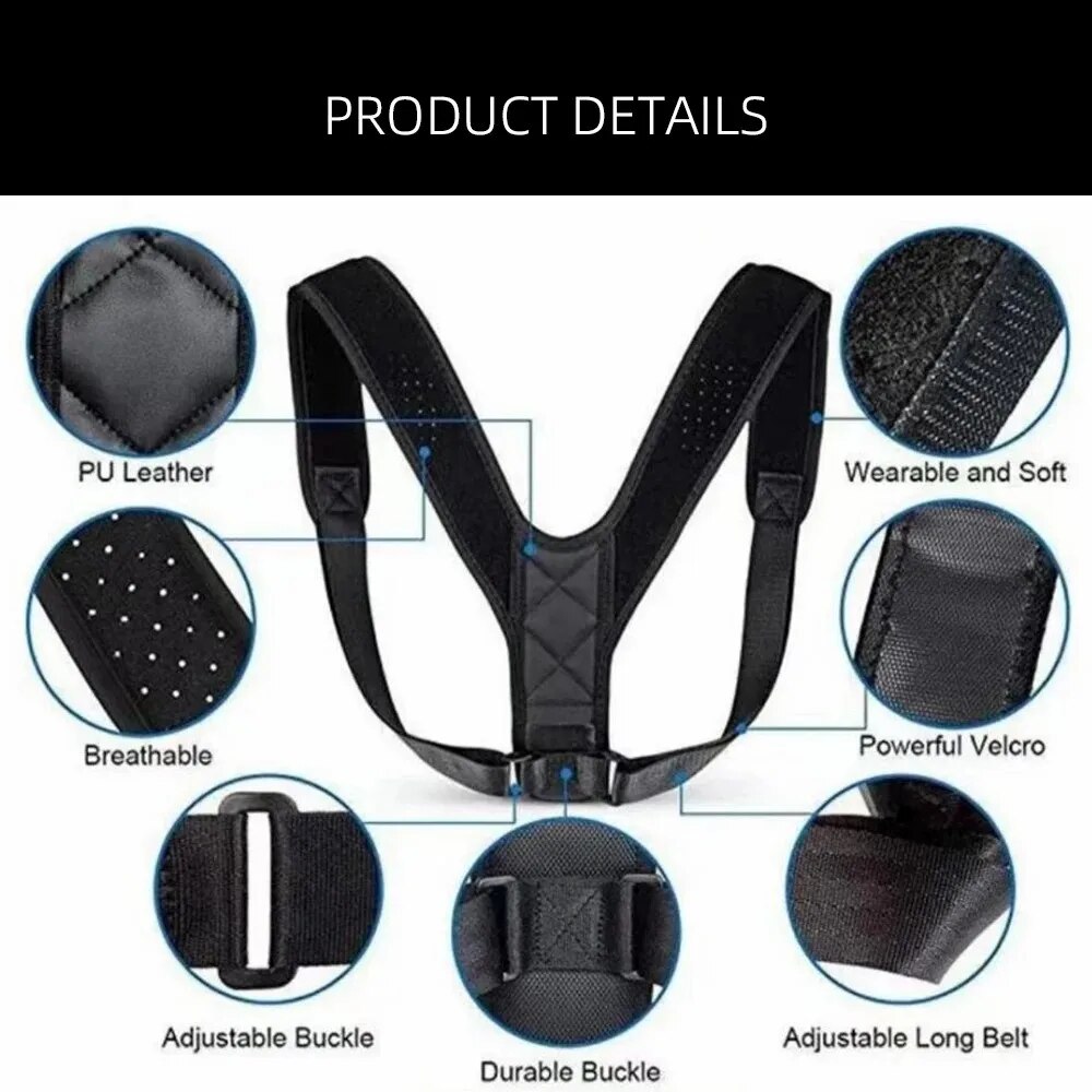 背筋矯正ベルト 猫背防止 座り姿勢矯正 男女兼用 通気性 ボ - Posture Pole Corrector のレビューと価格