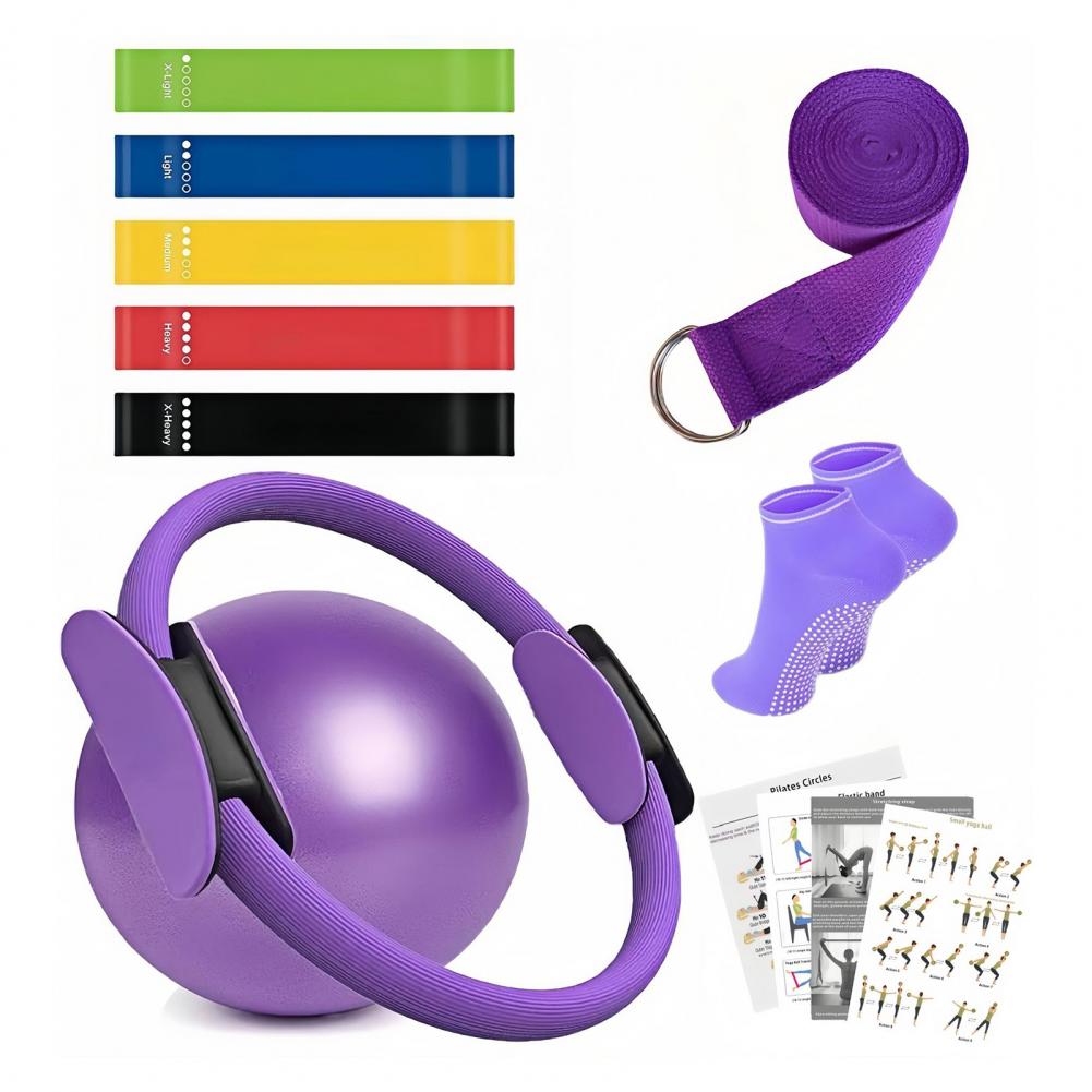 9 ピース/セットヨガフィットネスキット、ピラティスリング、 - Pilates Yoga Resistance Ring のレビューと価格