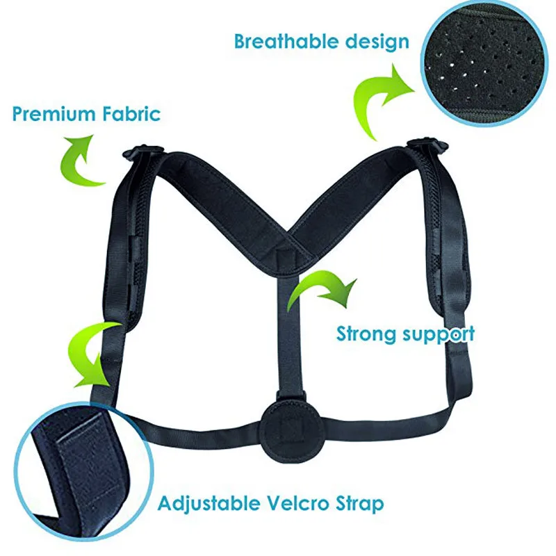 背中の姿勢コレクター肩腰椎ブレース脊椎サポートベルト調節可能 - Posture Pole Corrector のレビューと価格