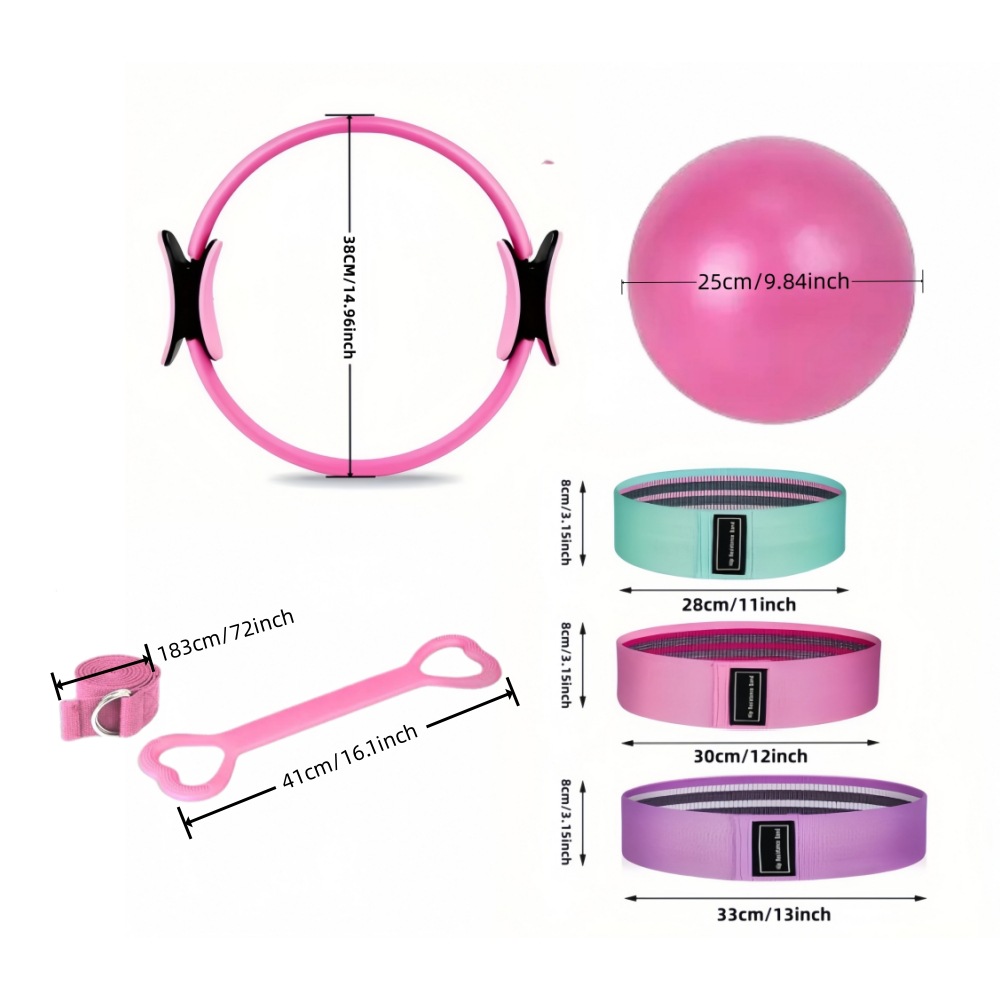 8 ピースピラティスリングリングセットホームフィットネス機器 - Pilates Yoga Resistance Ring のレビューと価格