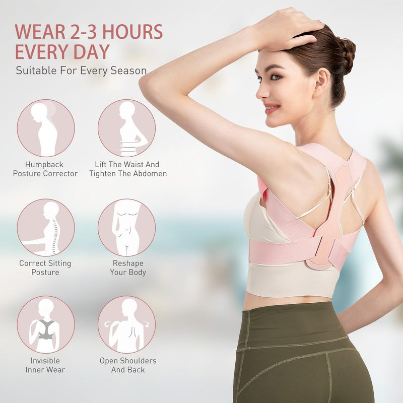 1個入り調整可能な姿勢矯正ベルト、通気性のある姿勢矯正サポー - Posture Pole Corrector のレビューと価格