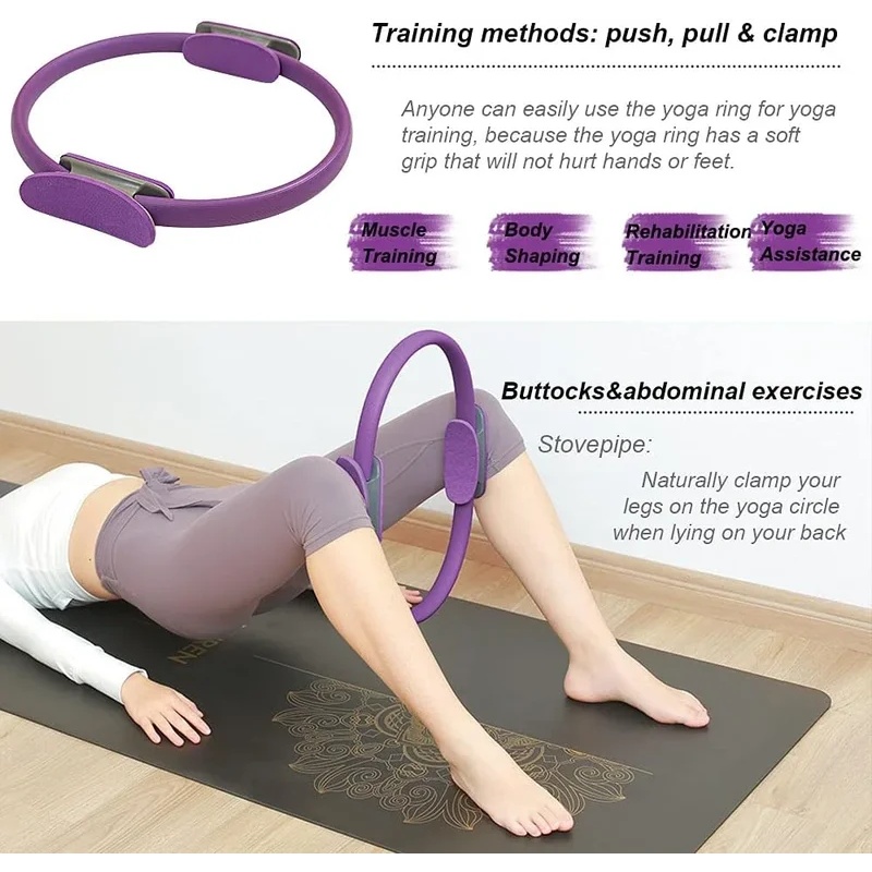 1Pc ノンスリップヨガピラティス抵抗リングフィットネス整形 - Pilates Yoga Resistance Ring のレビューと価格