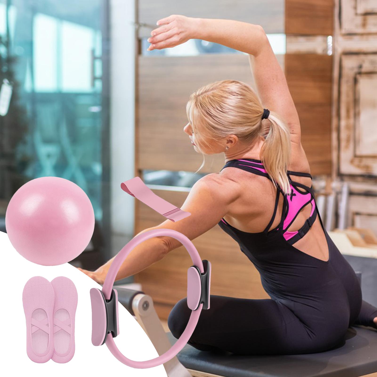 新しいピラティスボールとリングセット ピラティスフィットネス - Pilates Yoga Resistance Ring のレビューと価格
