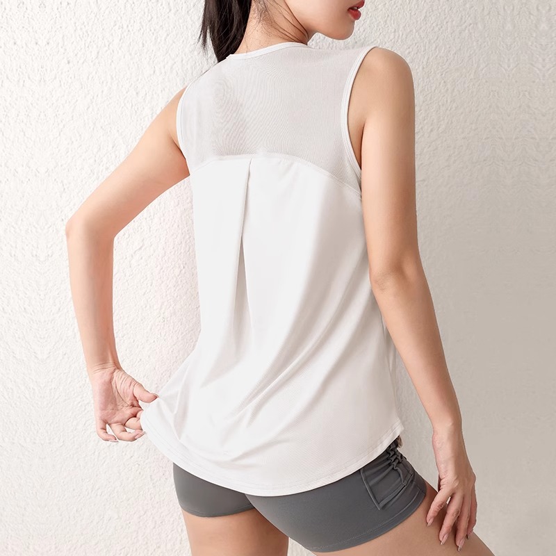女性のルーズ速乾性スポーツタンクトップ新しいヨガトレーニング - Pilates Yoga Jacket のレビューと価格
