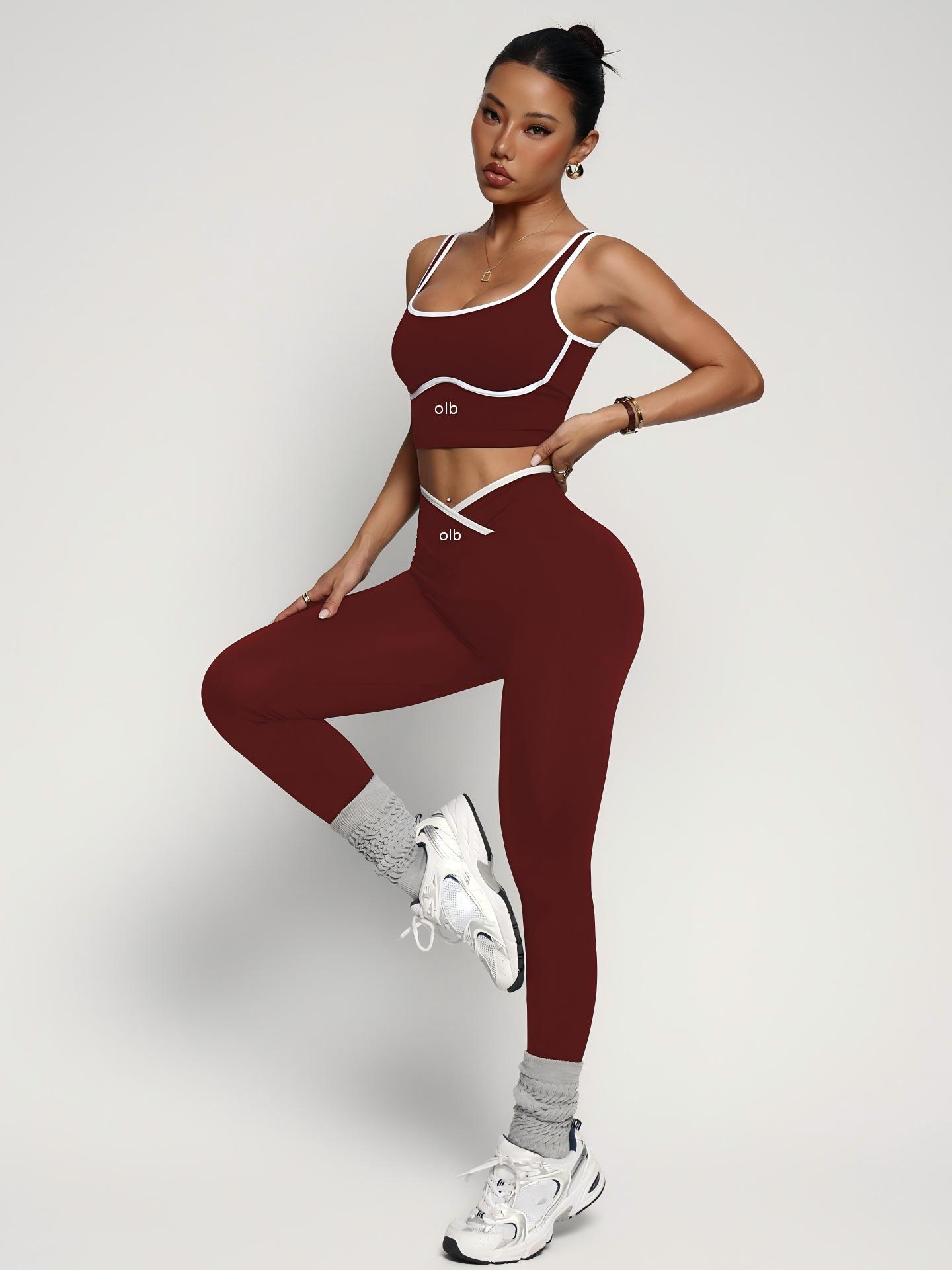 2ピースの新しいスポーツブラベストパンツフィットネススーツ、 - Pilates Yoga Gear のレビューと価格