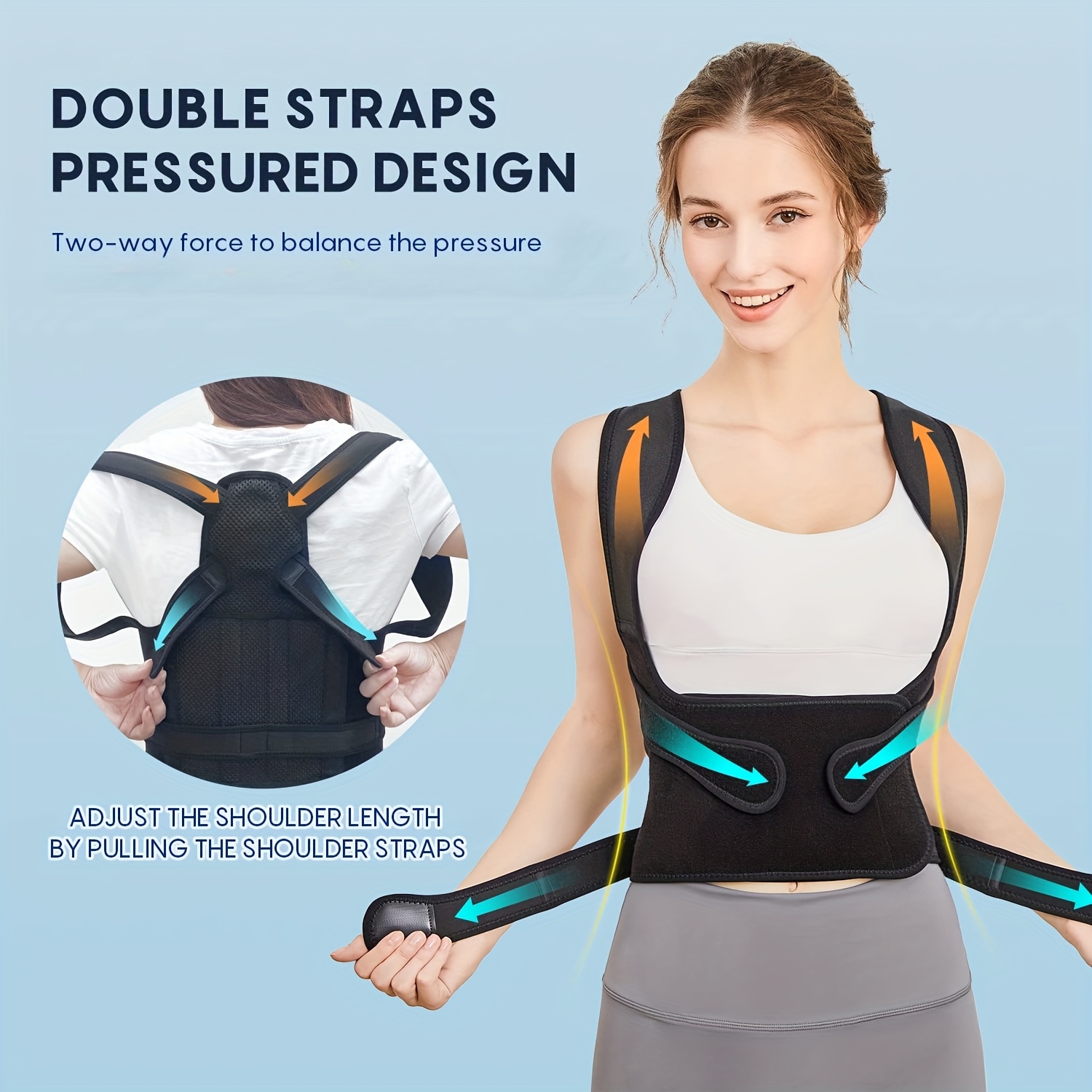女性男性用背筋矯正ベルト、調節可能＆軽量 - 脊柱側弯症＆猫 - Posture Pole Corrector のレビューと価格
