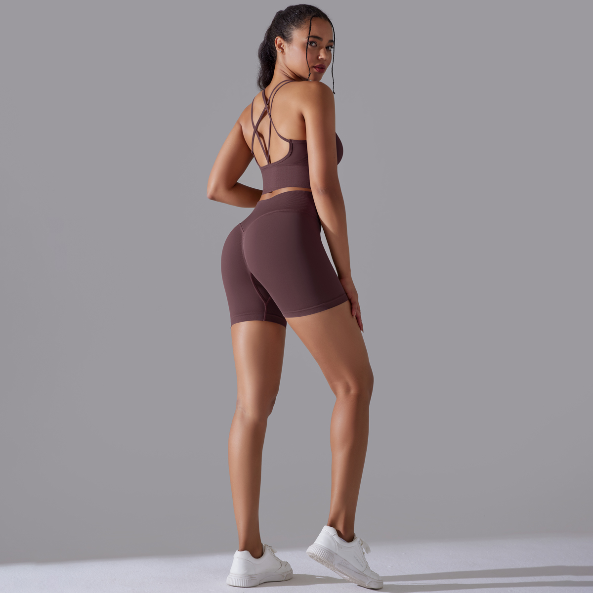 女性のためのシームレスなヨガトラックスーツ,セクシーなスポー - Pilates Yoga Gear のレビューと価格