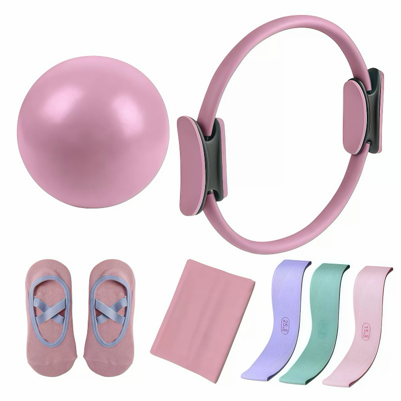 ピラティスセット シェイピング5点セット ヨガボール ヨガリ - Pilates Yoga Resistance Ring のレビューと価格