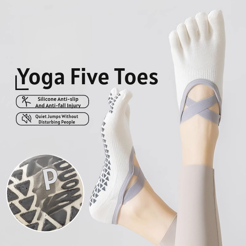 夏用薄手の5本指ヨガソックス、屋内スポーツ専用、滑り止めヨガ - Pilates Yoga &A のレビューと価格