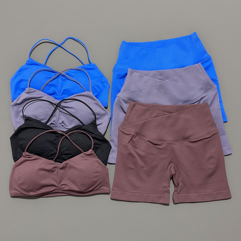 2ピース ビジョンジムセット レディース ヨガ クロップトッ - Pilates Yoga Gear のレビューと価格