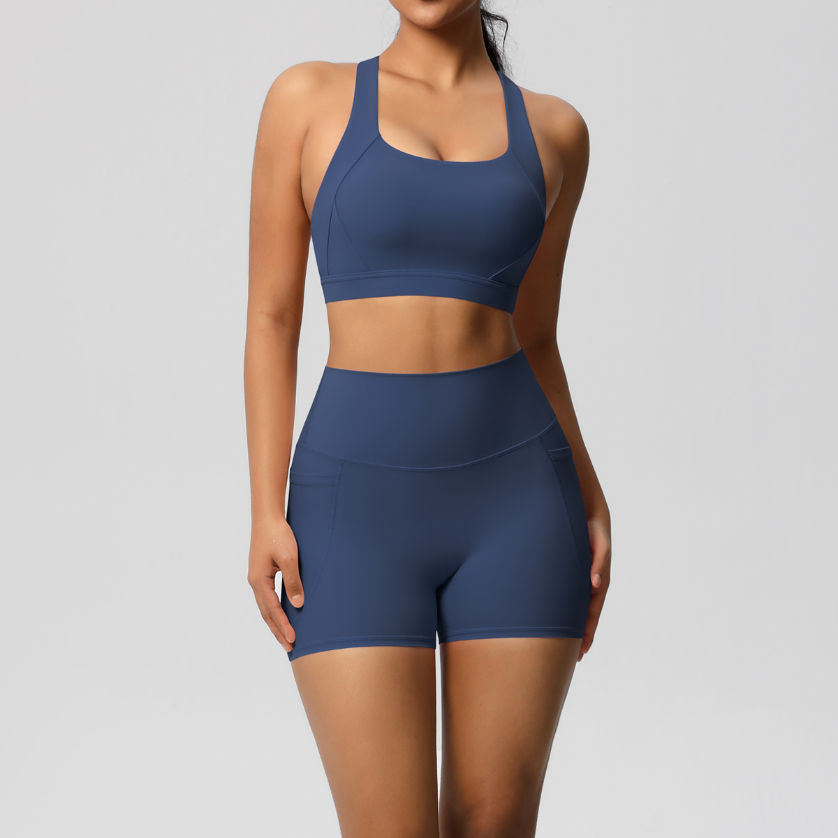 2 個スポーツウェアポケット付きヨガセットジム服ヨガスーツ女 - Pilates Yoga Gear のレビューと価格