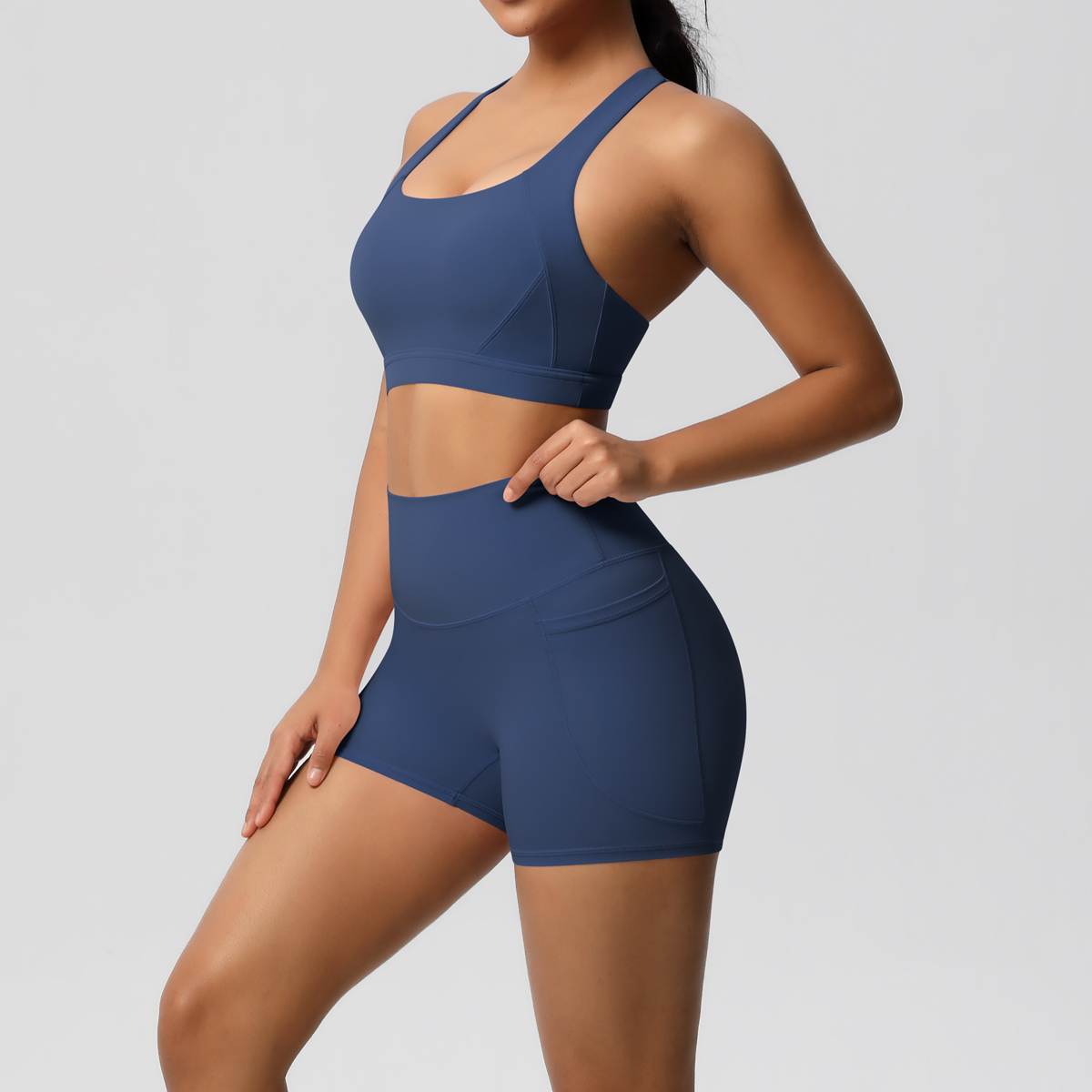 2 個スポーツウェアポケット付きヨガセットジム服ヨガスーツ女 - Pilates Yoga Gear のレビューと価格