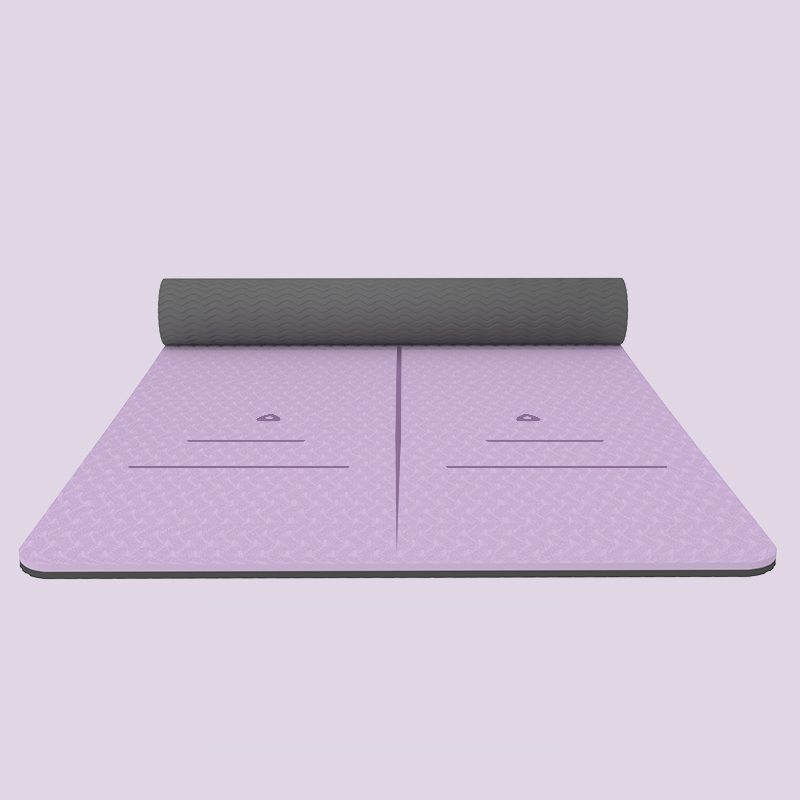 単色4MM厚高発泡TPEピラティス体操マットフロアヨガマット - Pilates Yoga Logo のレビューと価格