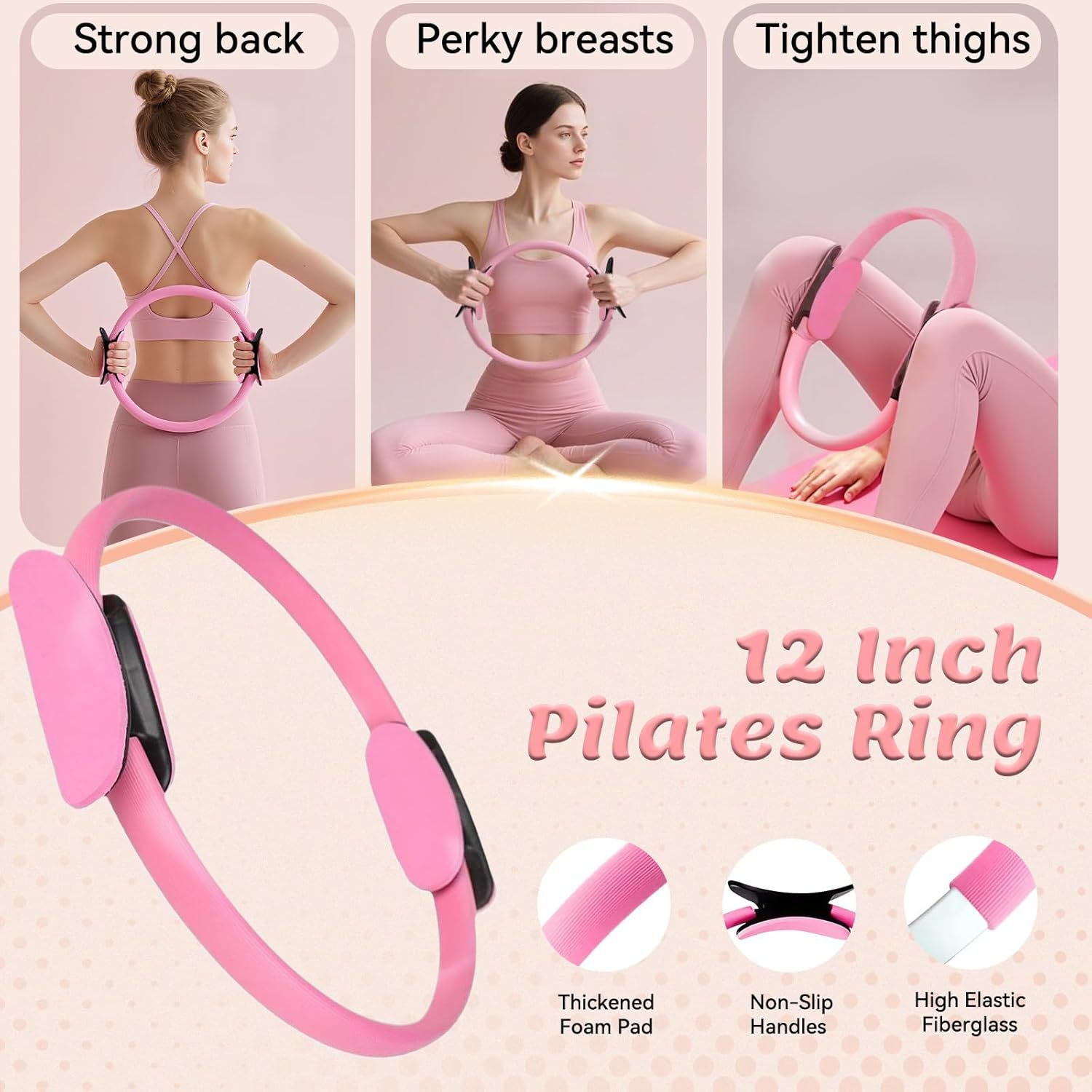 ピラティス11点セット、13インチマジックリング、ピラティス - Pilates Yoga Resistance Ring のレビューと価格