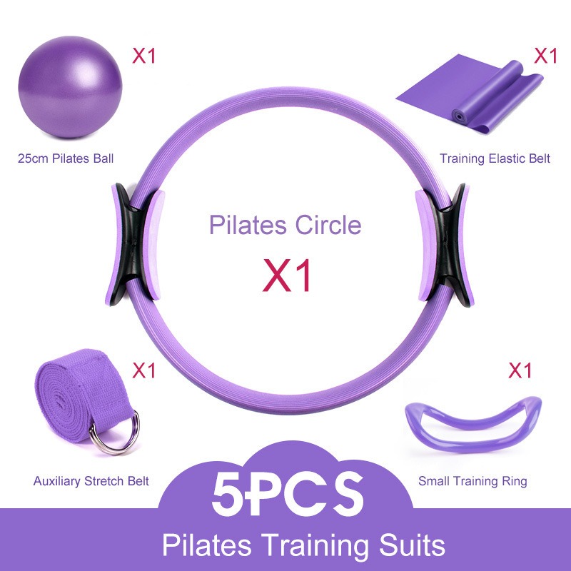 25cmヨガピラティスリングセット（抵抗バンド付き）フィット - Pilates Yoga Resistance Ring のレビューと価格