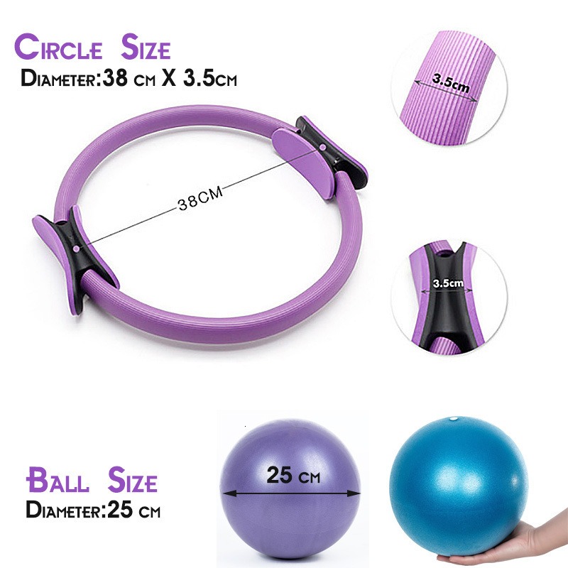 25cmヨガピラティスリングセット（抵抗バンド付き）フィット - Pilates Yoga Resistance Ring のレビューと価格