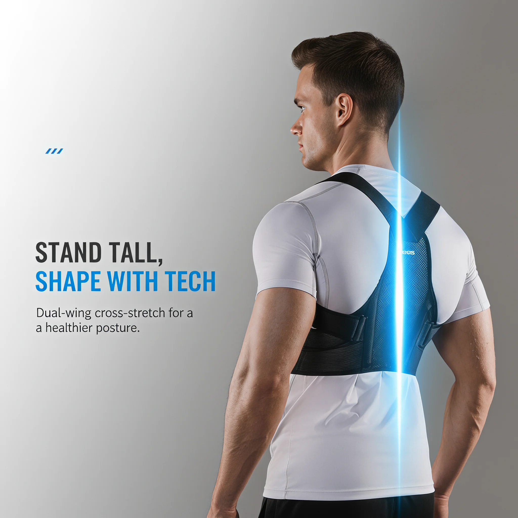 VBOSI調整可能な姿勢矯正器、通気性メッシュバックショルダ - Posture Pole Corrector のレビューと価格