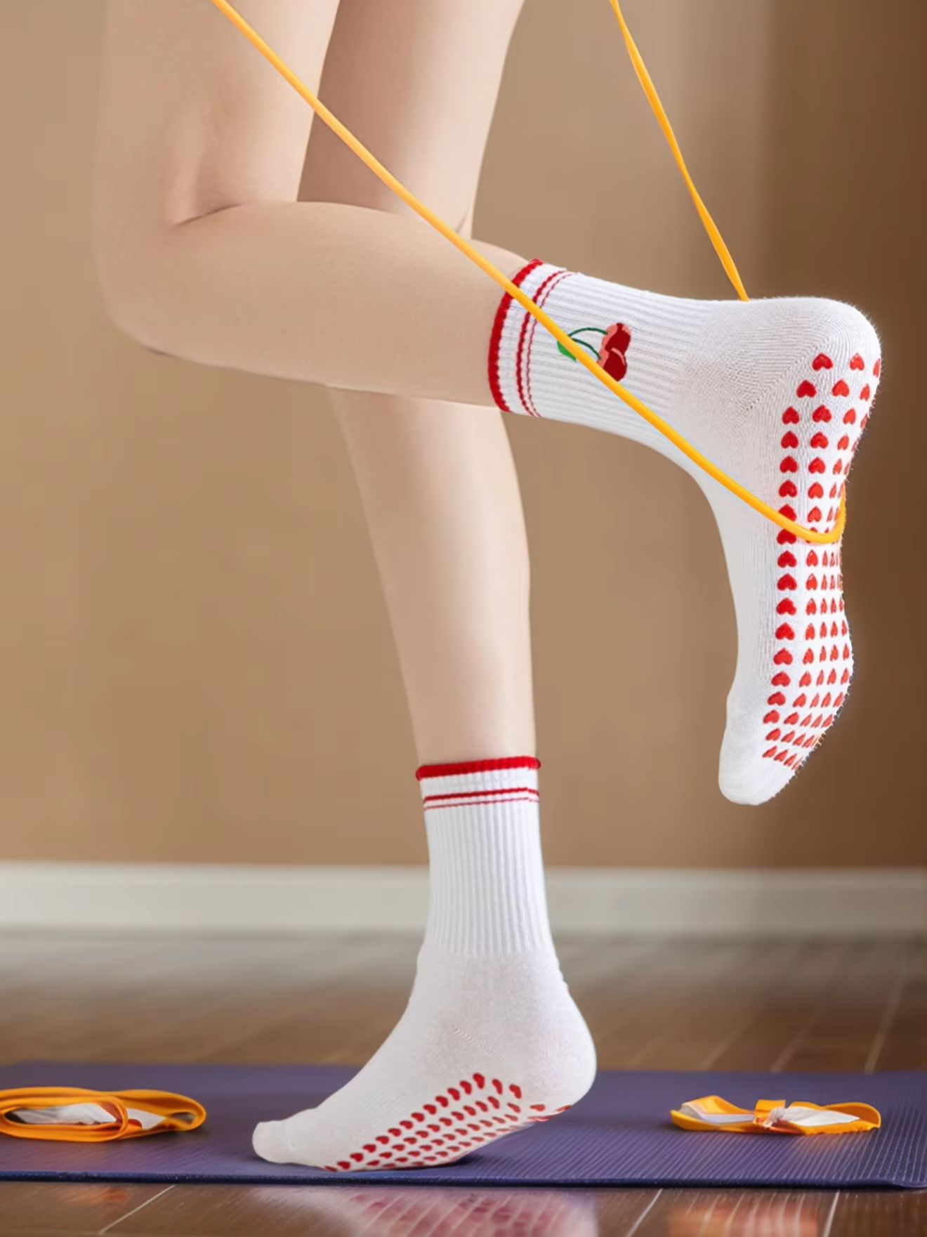 1組のクロスボーダープロフェッショナルヨガソックス、コットン - Pilates Yoga &A のレビューと価格