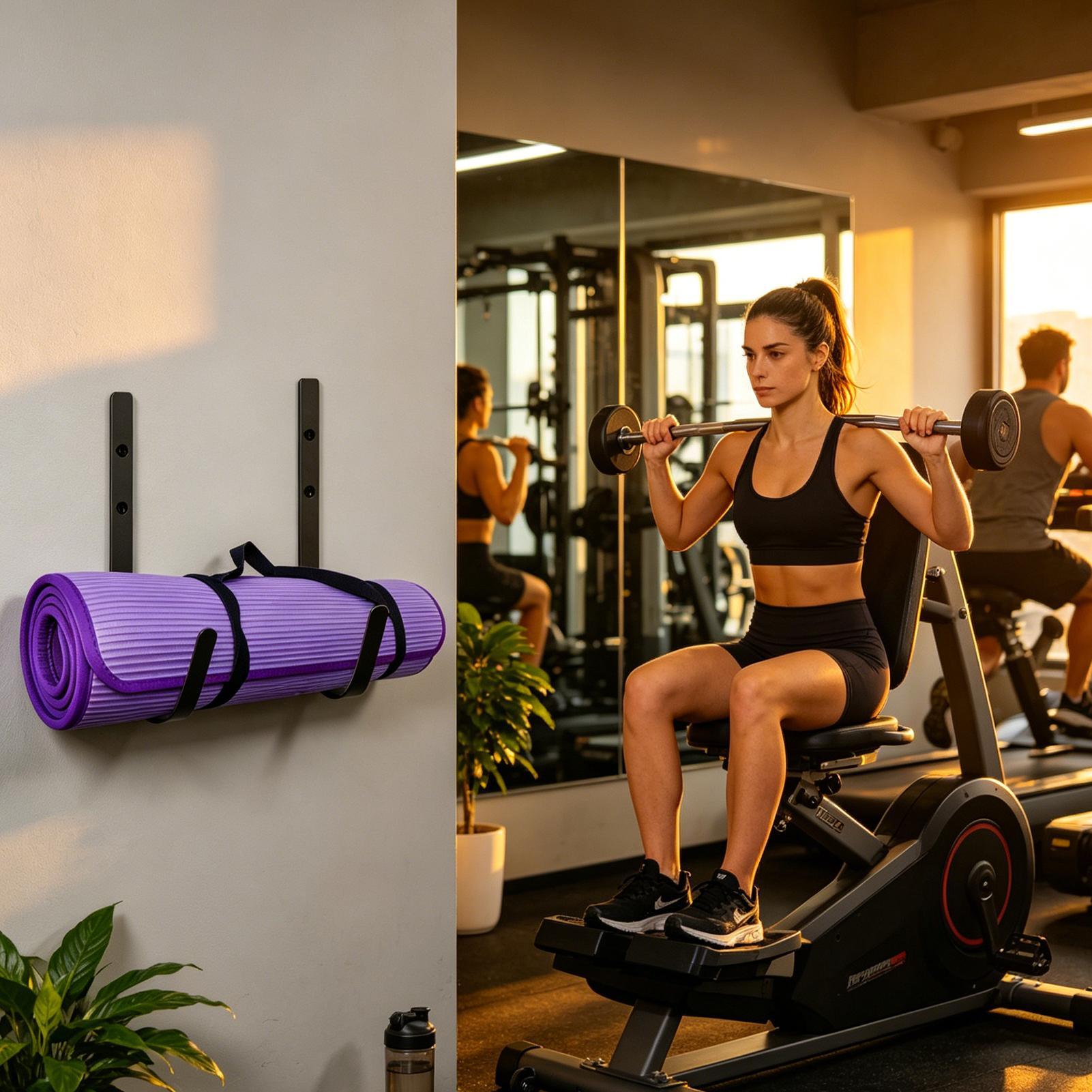 ヨガマットハンガーフォームローラーオーガナイザーフック曲線デ - Pilates Yoga Garage のレビューと価格